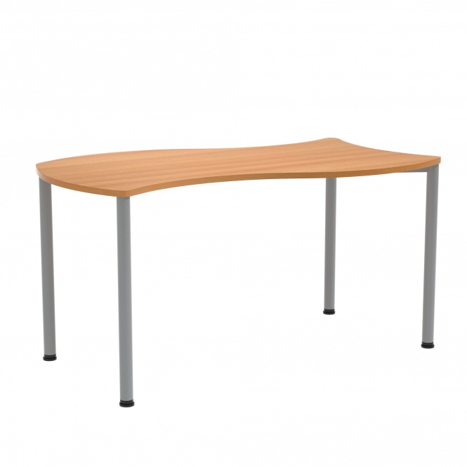 Wellentisch Rechteck, 120x60 cm (B/T), höhenverstellbar von 52-66 cm, 